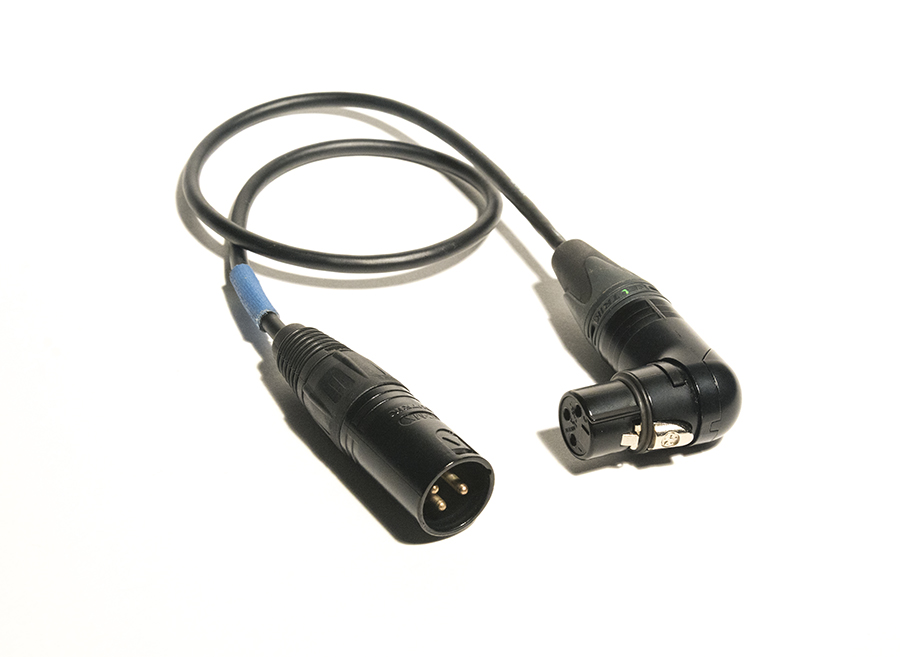 2' Right Angle XLR Female to Male Cable #1