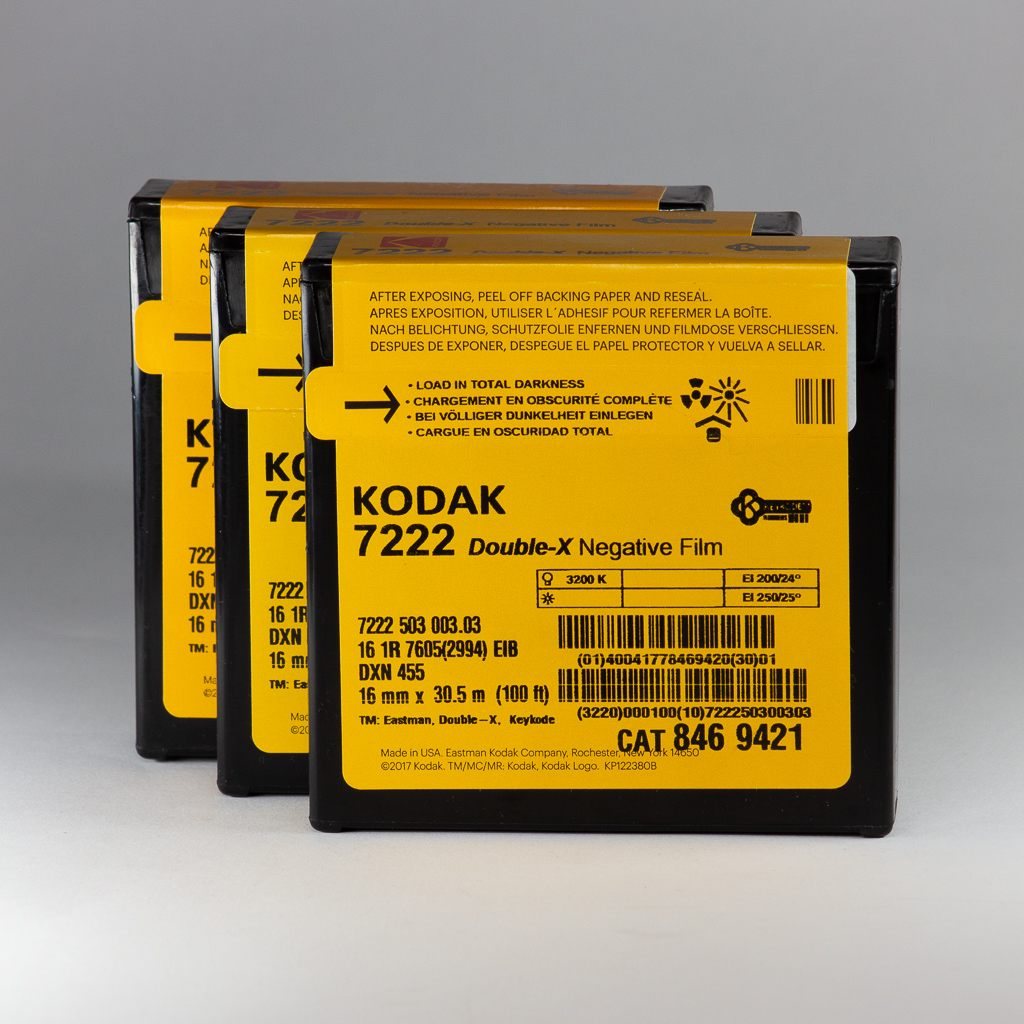 Kodak Double-X 7222 16mm Black & White Negative Film (100ft : ASA 250D/200T)