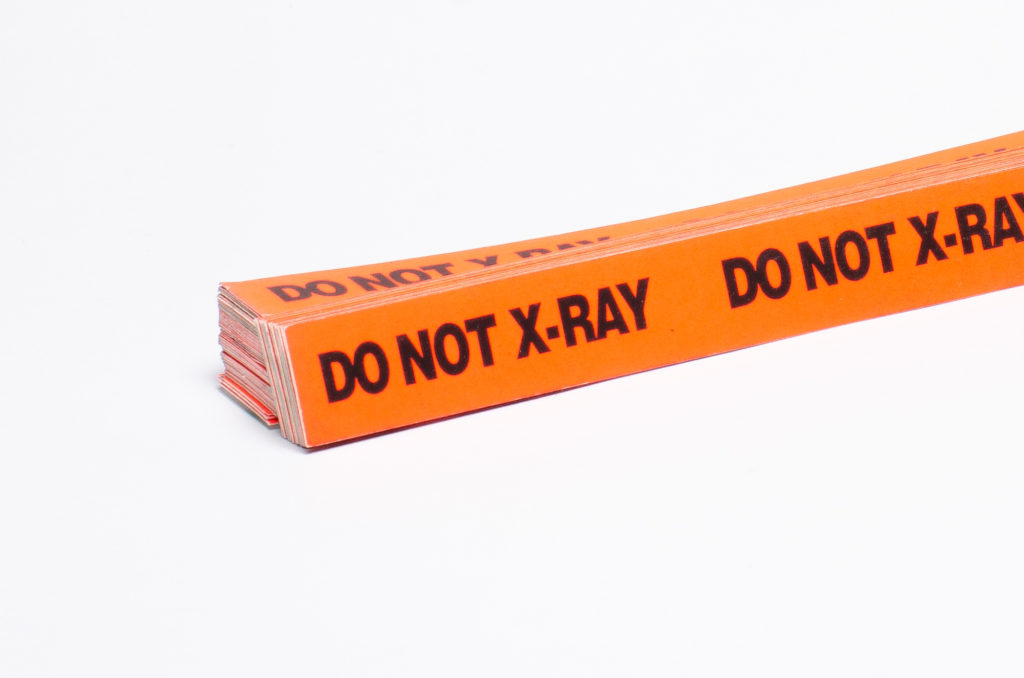 “Do Not XRay” Sticker (10 per pack) Liaison of Independent